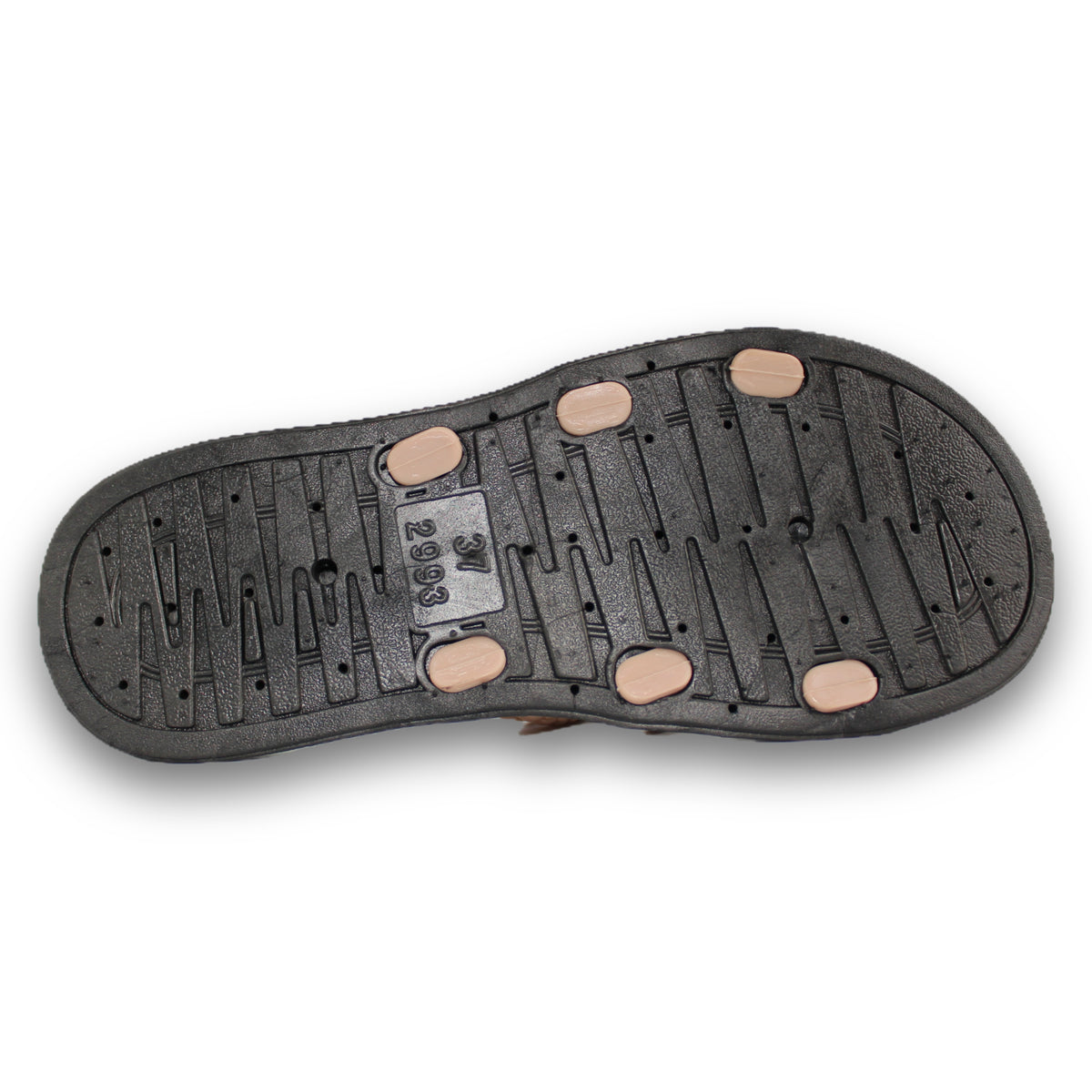 Braided Strappy Embellished Slide - 214