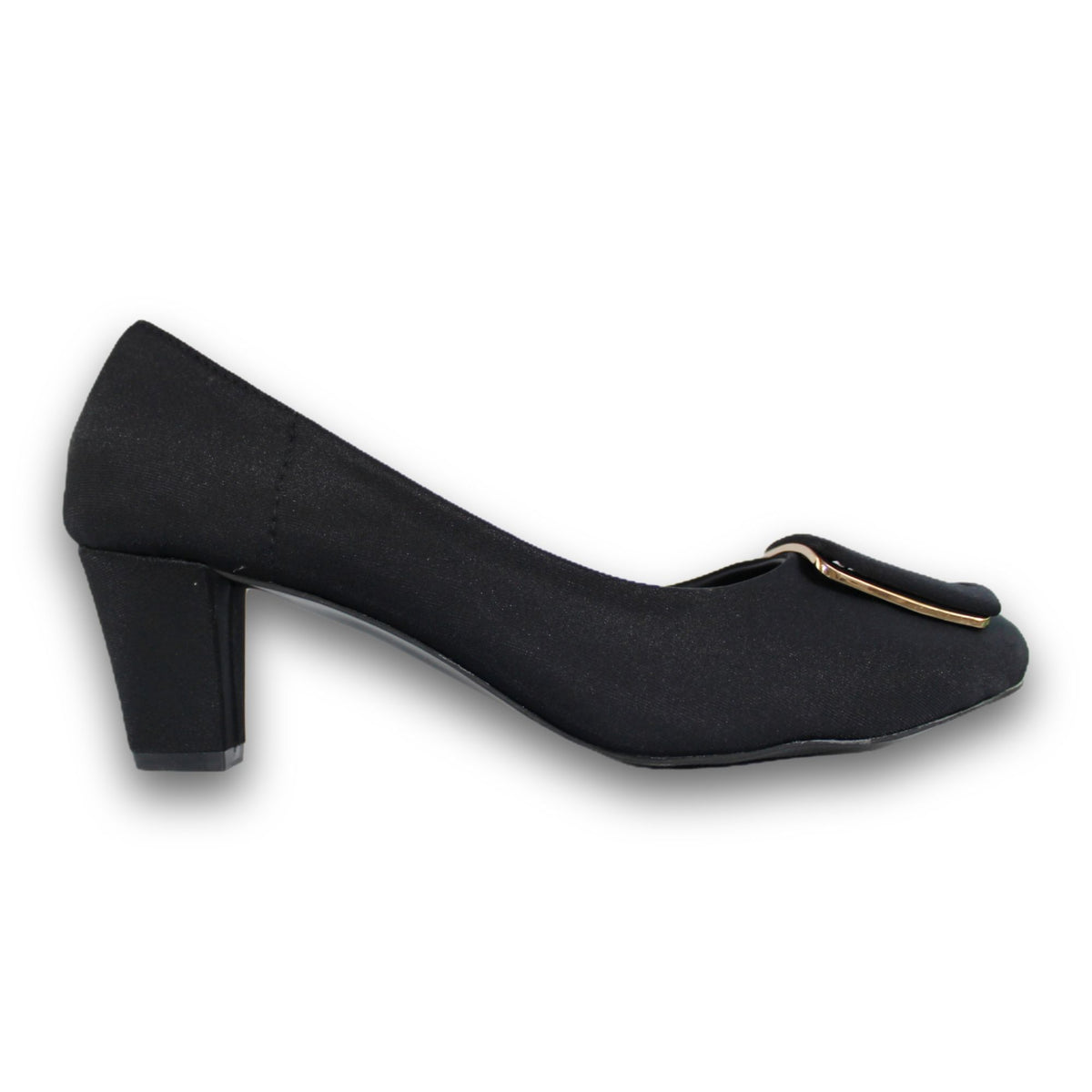 Buckle Detail Block-Heel Pump - GH 3114