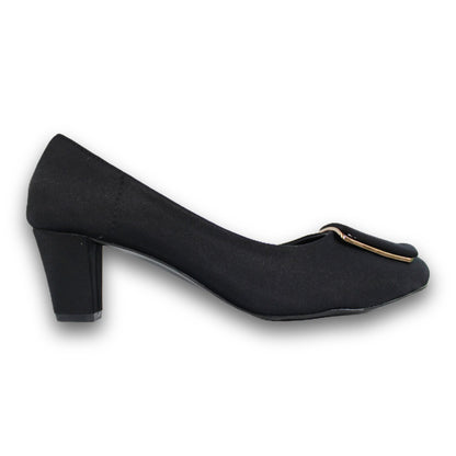 Buckle Detail Block-Heel Pump - GH 3114
