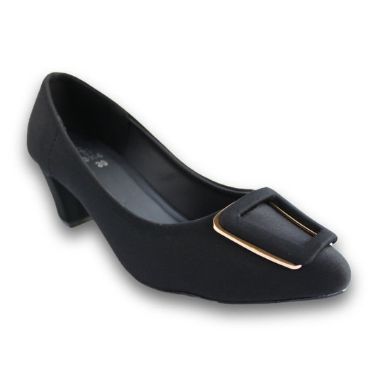 Buckle Detail Block-Heel Pump - GH 3114