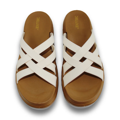 Crisscross Strap Wedge Slide - ER 5759