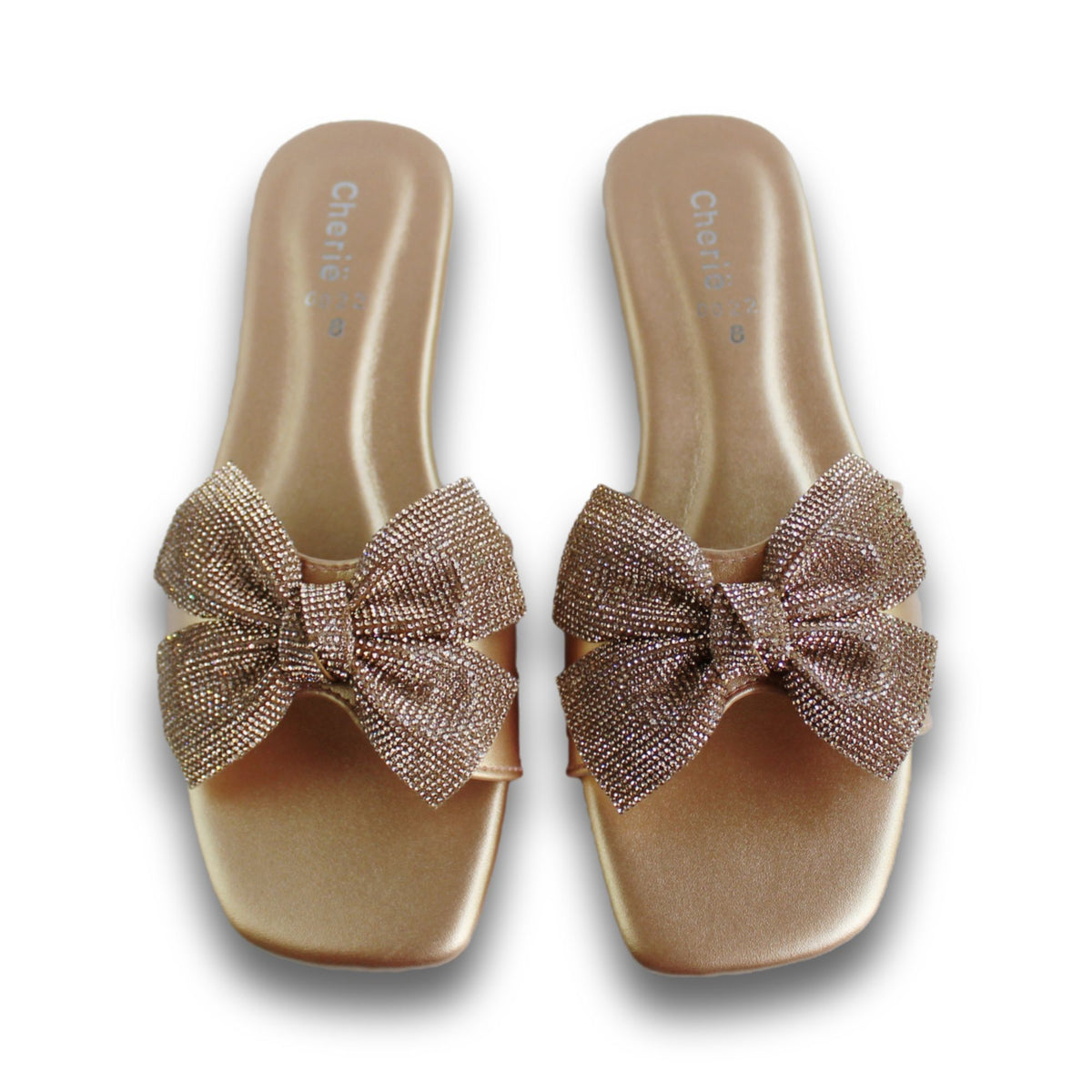 Crystal Bow Slide Sandal - HB 0022