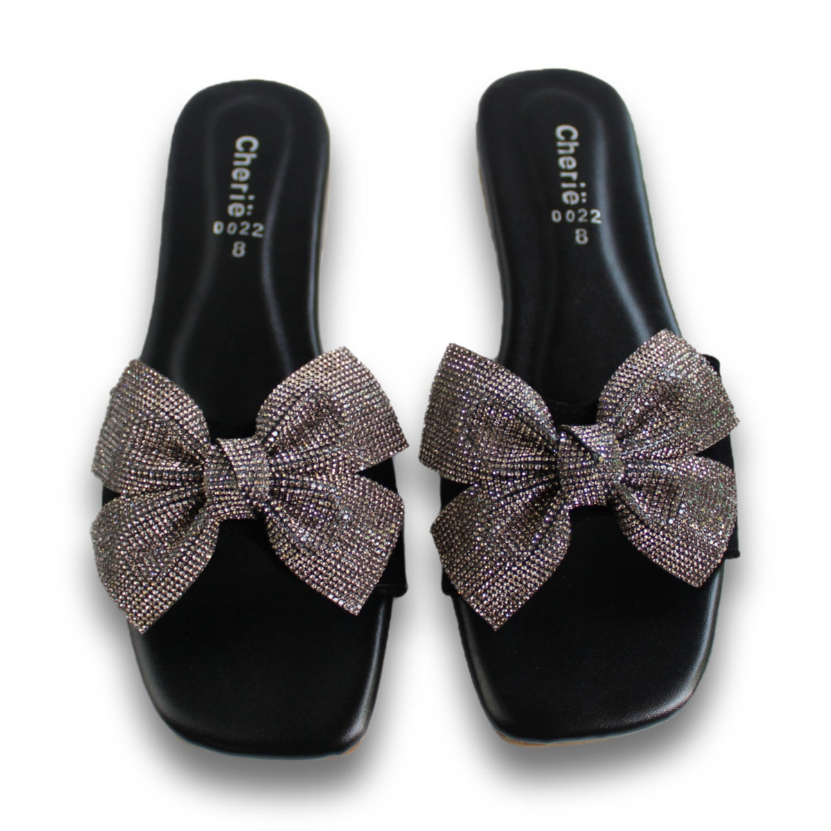 Crystal Bow Slide Sandal - HB 0022