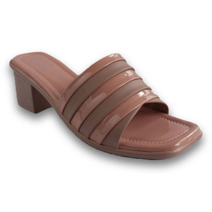 Double-Band Open-Toe Block Heel - 1125