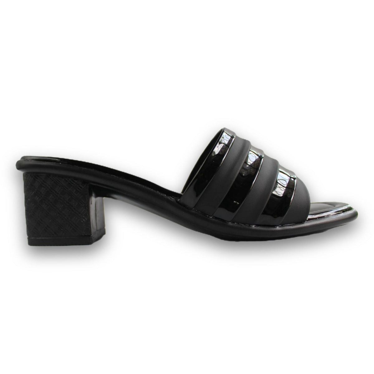 Double-Band Open-Toe Block Heel - 1125