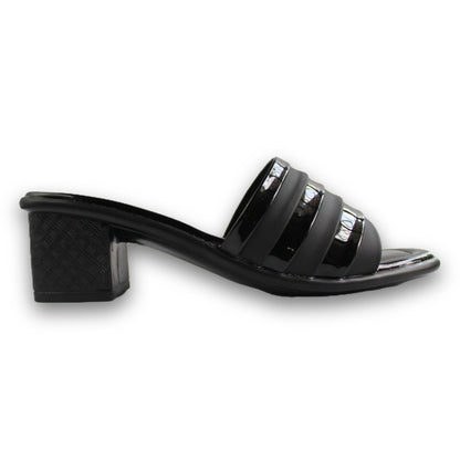 Double-Band Open-Toe Block Heel - 1125