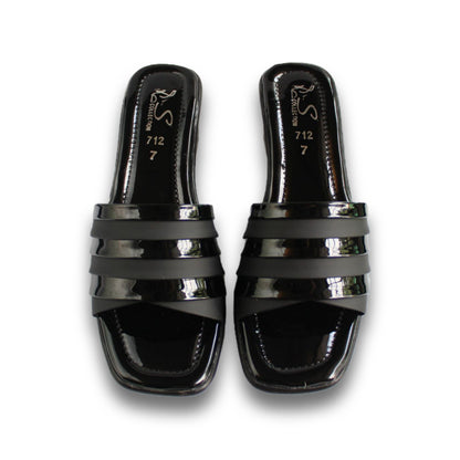 Double-Band Open-Toe Block Heel - 1125