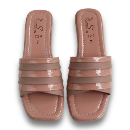 Double-Band Open-Toe Block Heel - 1125