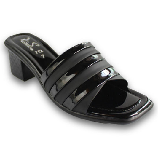 Double-Band Open-Toe Block Heel - 1125
