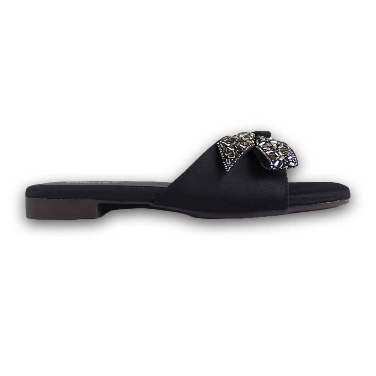 Embellished Bow Flat Slide - AT 199