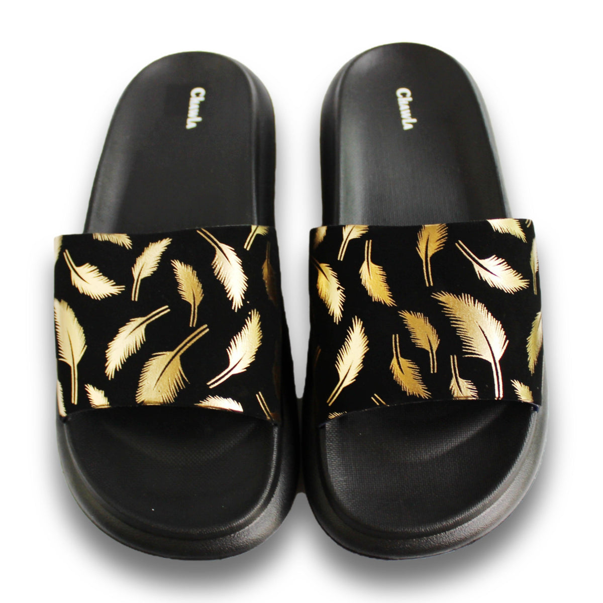 Feather Print Pool Slide - 5410