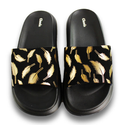 Feather Print Pool Slide - 5410