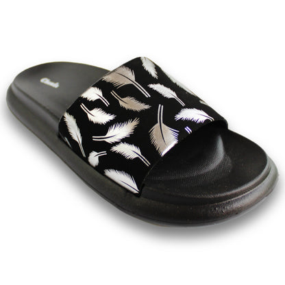 Feather Print Pool Slide - 5410
