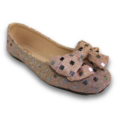 Glitter Bow Ballet Flat - 2512