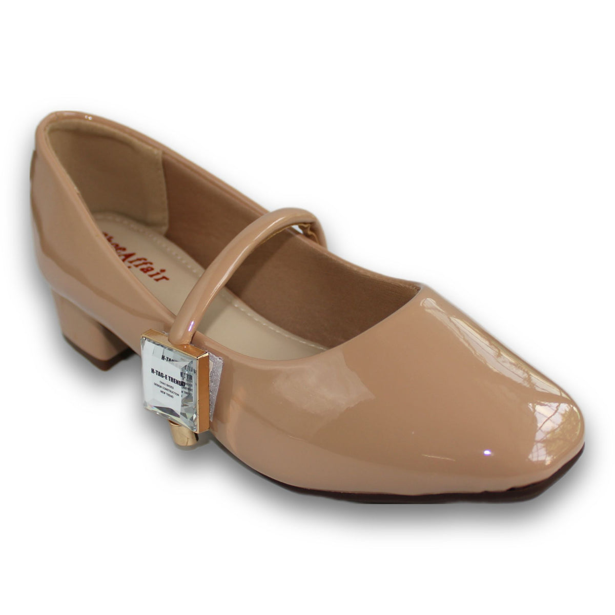 Glossy Buckle Pointed-Toe Heel - 2928