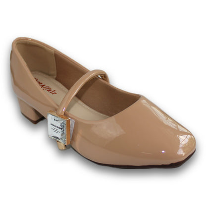 Glossy Buckle Pointed-Toe Heel - 2928