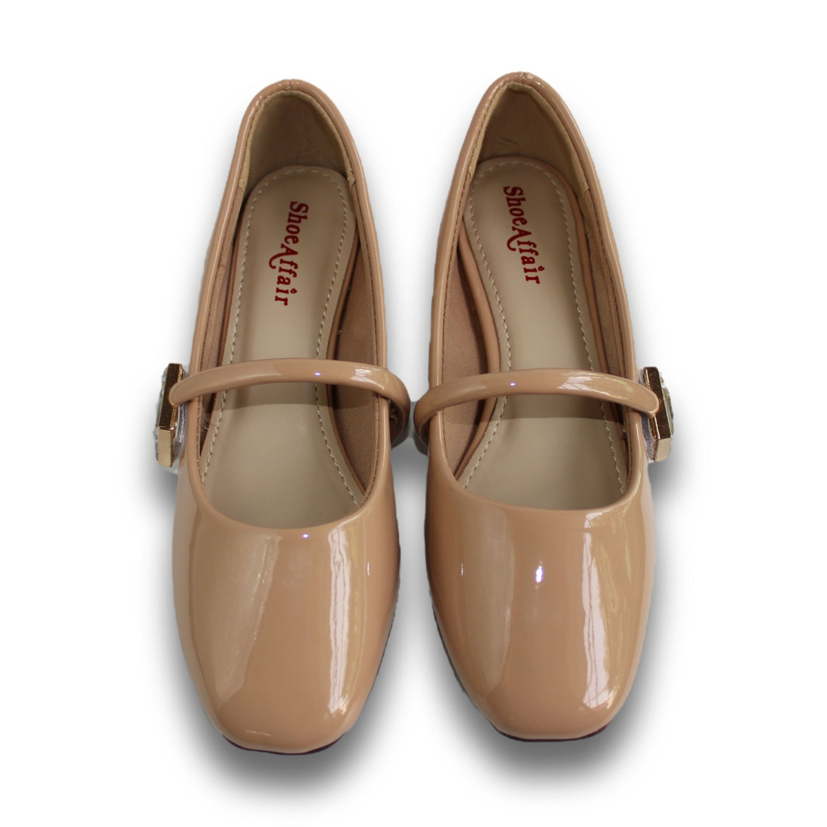 Glossy Buckle Pointed-Toe Heel - 2928