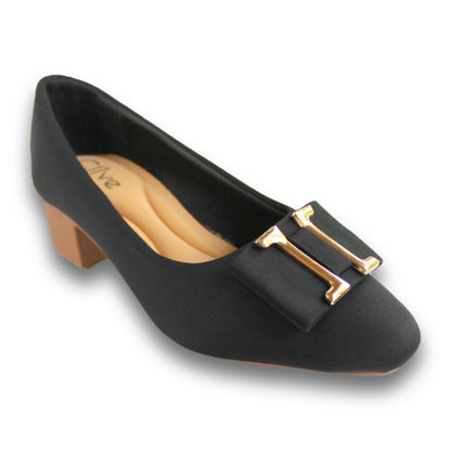 Matte Buckle Pointed-Toe Heel - 2927