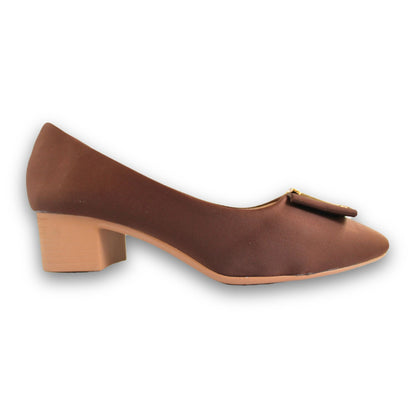 Matte Buckle Pointed-Toe Heel - 2927