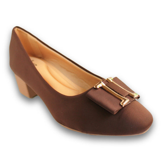 Matte Buckle Pointed-Toe Heel - 2927