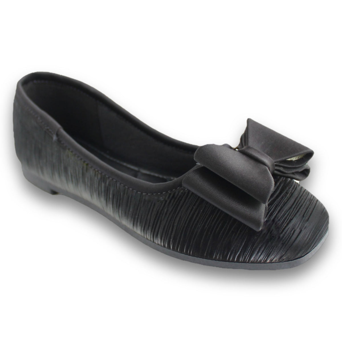 Pleated Bow Ballet Flat - 2513