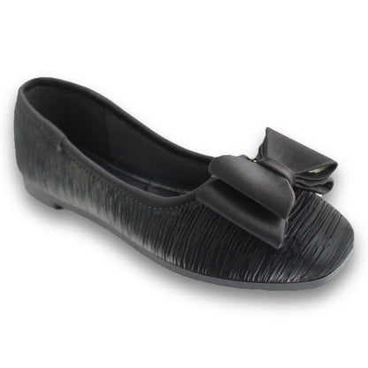 Pleated Bow Ballet Flat - 2513