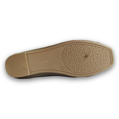 Pleated Bow Ballet Flat - 2513