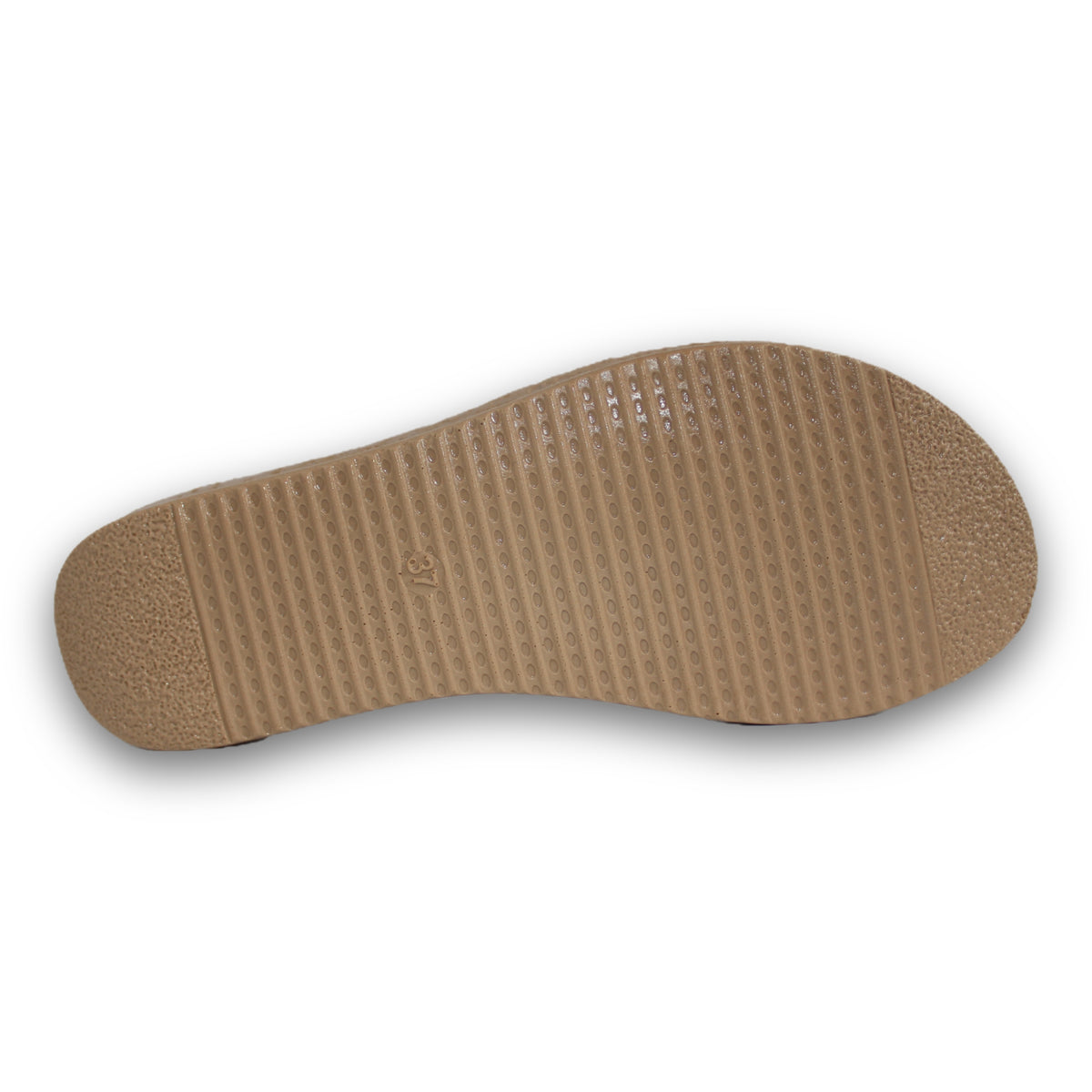 Quilted Strap Wedge Slide - Shine 42