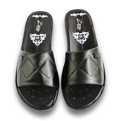 Quilted Strap Wedge Slide - Shine 42