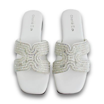 Rhinestone Cut-Out Flat Slide - SP 318