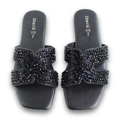 Rhinestone Cut-Out Flat Slide - SP 318