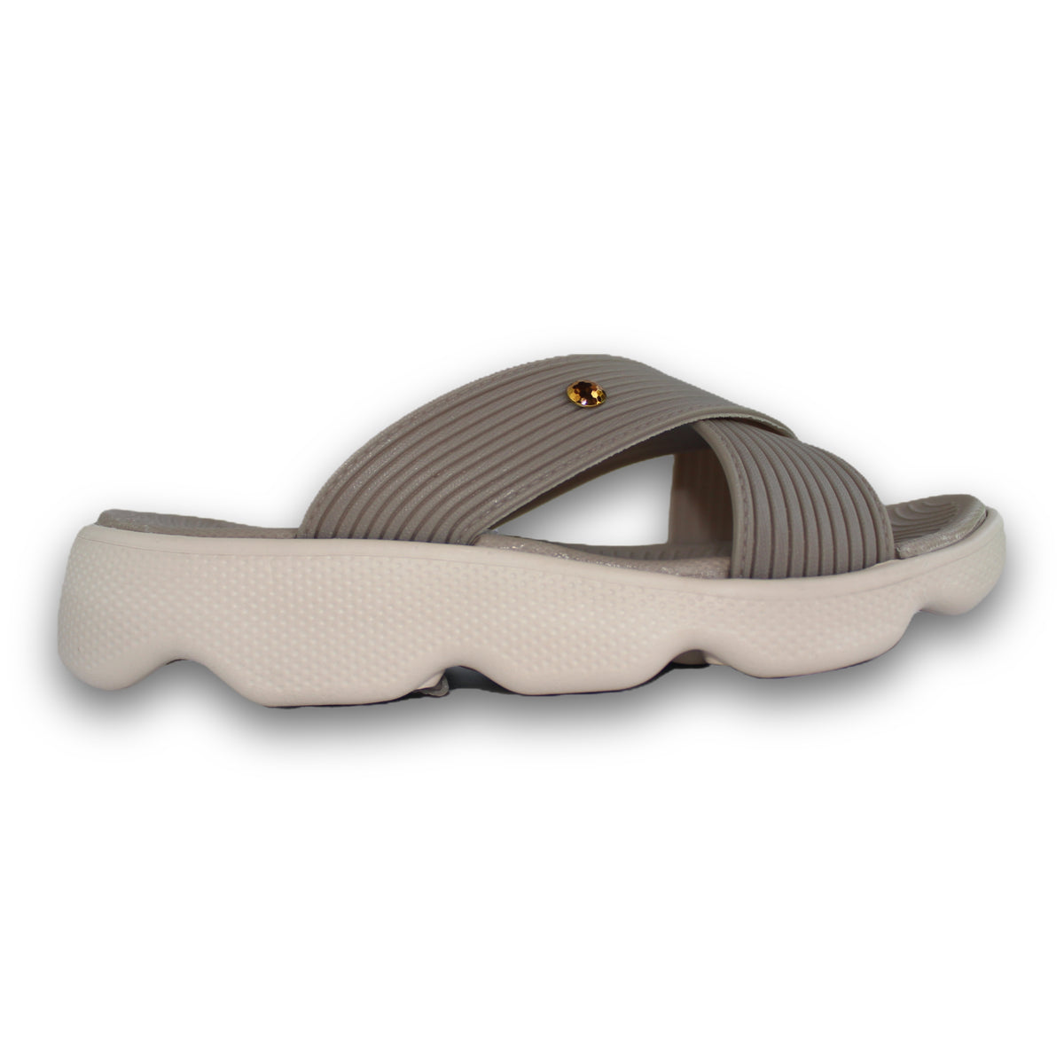 Ribbed Comfort Slide Sandal - 5907