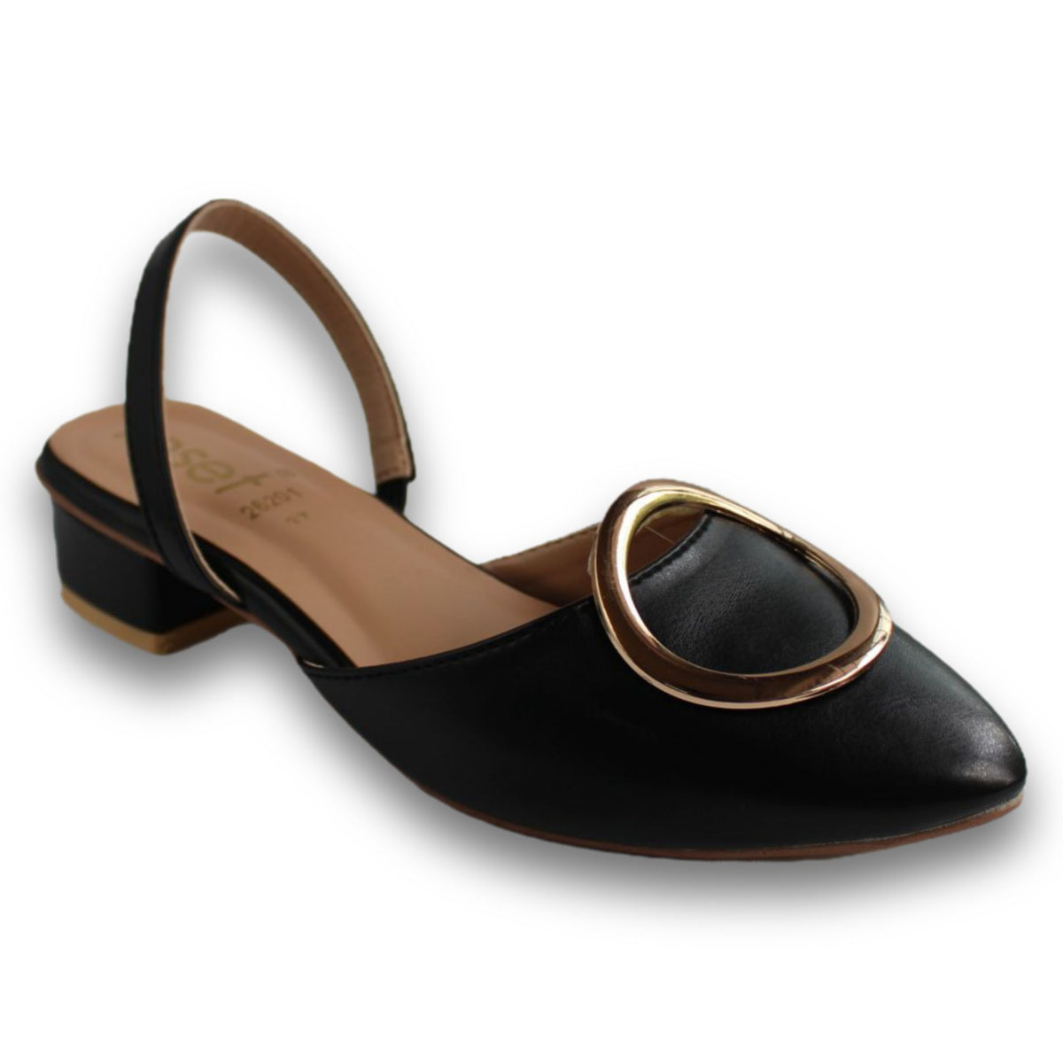 Ring-Buckle Slingback Flat Heel - 2930