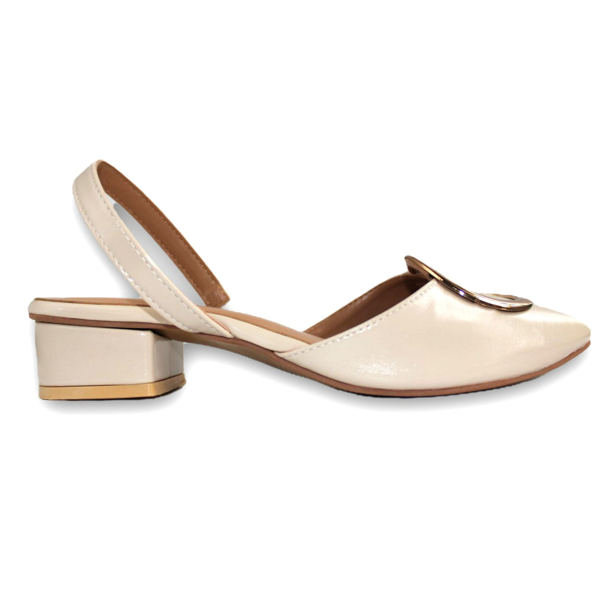 Ring-Buckle Slingback Flat Heel - 2930