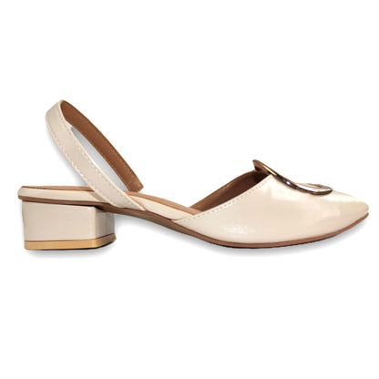 Ring-Buckle Slingback Flat Heel - 2930