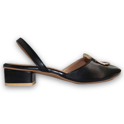 Ring-Buckle Slingback Flat Heel - 2930