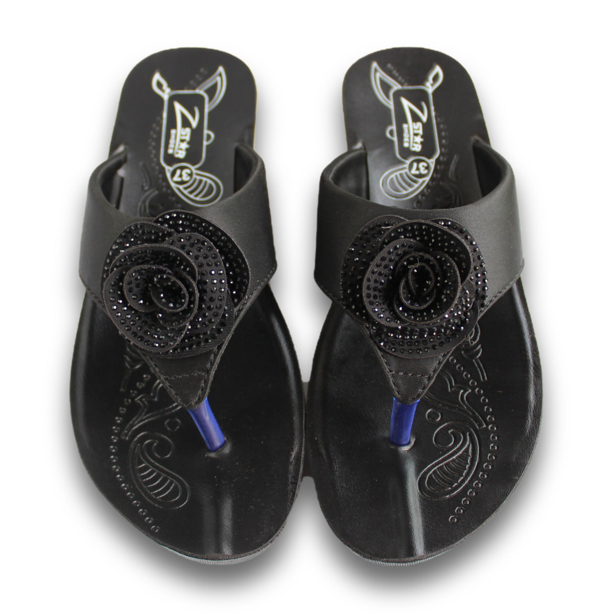 Rosette Embellished Thong Sandal - Cat 5