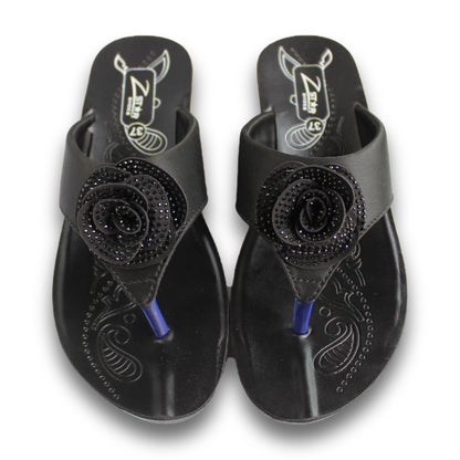 Rosette Embellished Thong Sandal - Cat 5