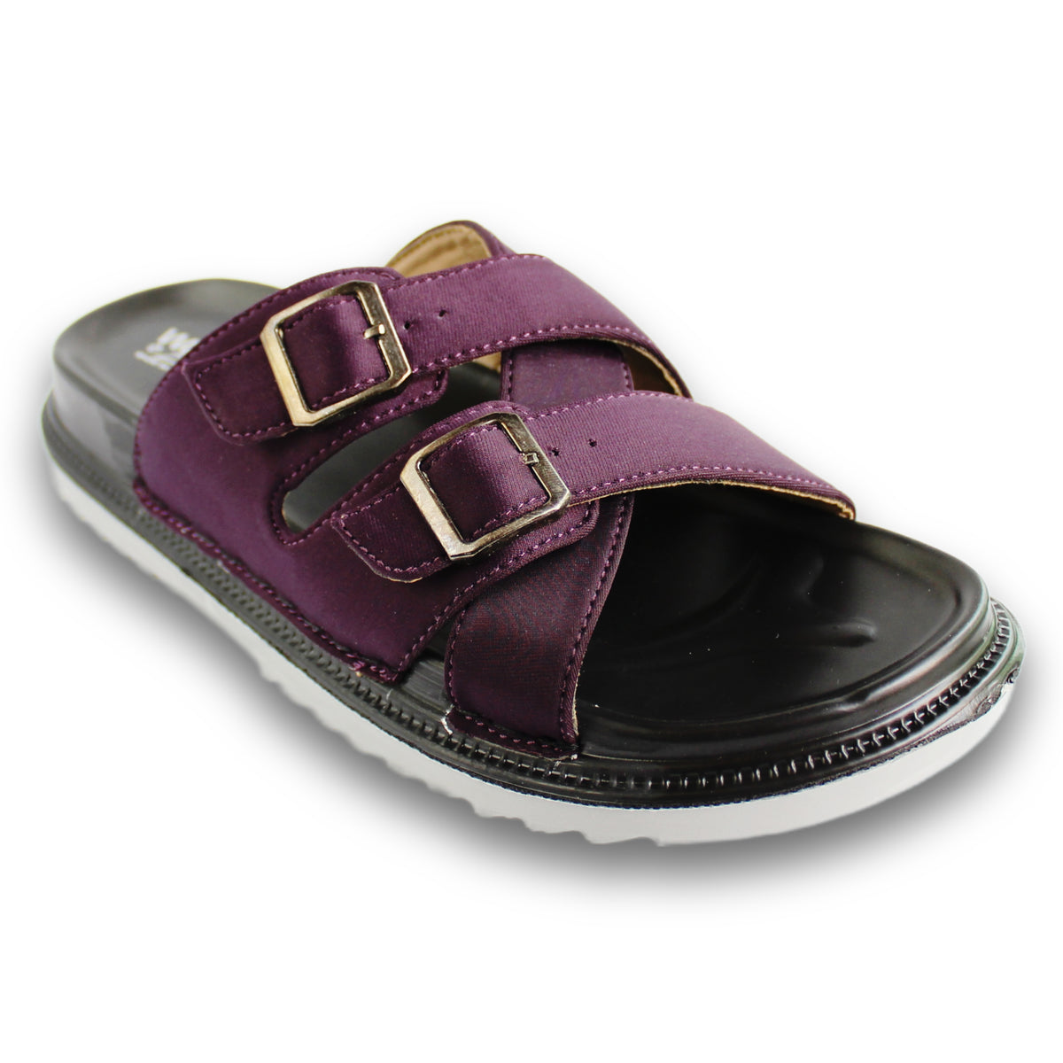 Satin Crossover Buckle Slide - Wavy 02