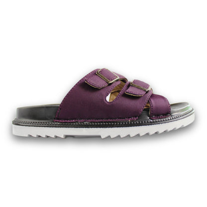 Satin Crossover Buckle Slide - Wavy 02