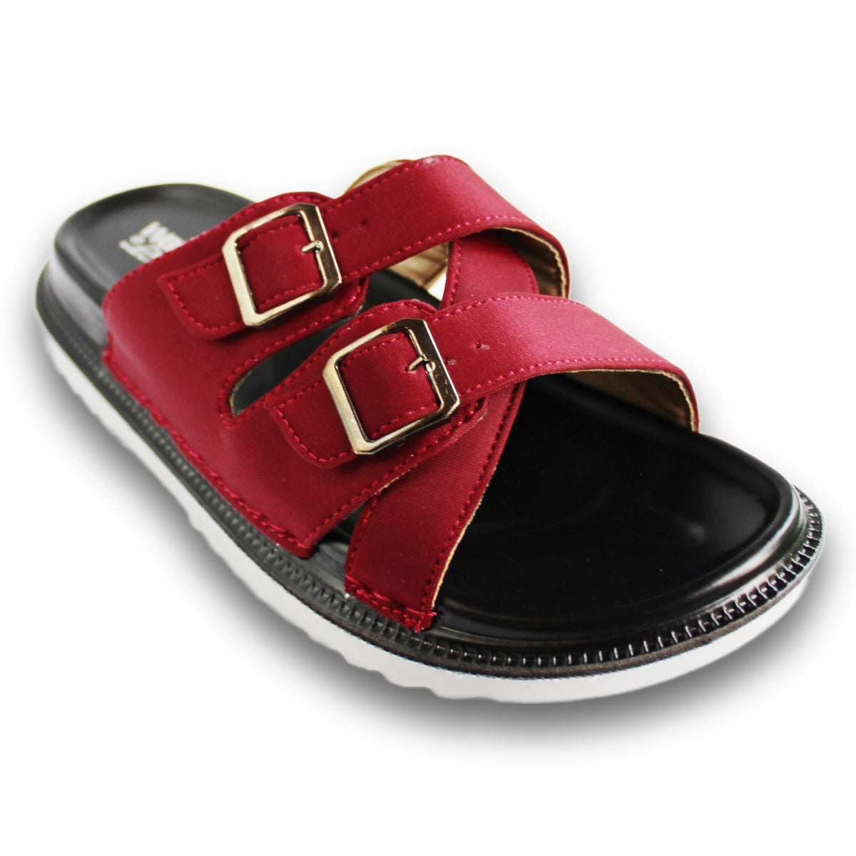Satin Crossover Buckle Slide - Wavy 02