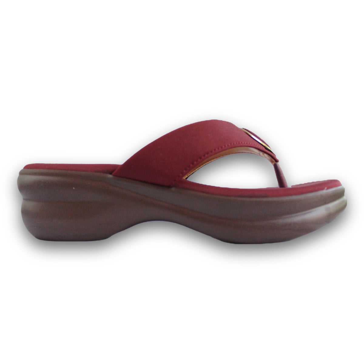 Teardrop Buckle Thong Wedge - MZ 0488