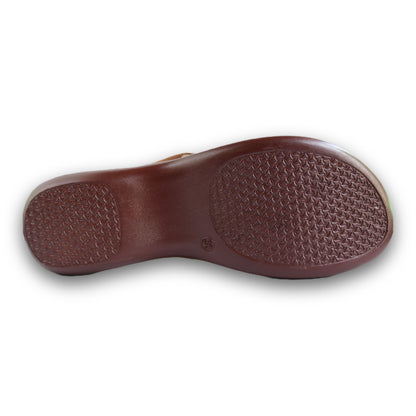 Teardrop Buckle Thong Wedge - MZ 0488