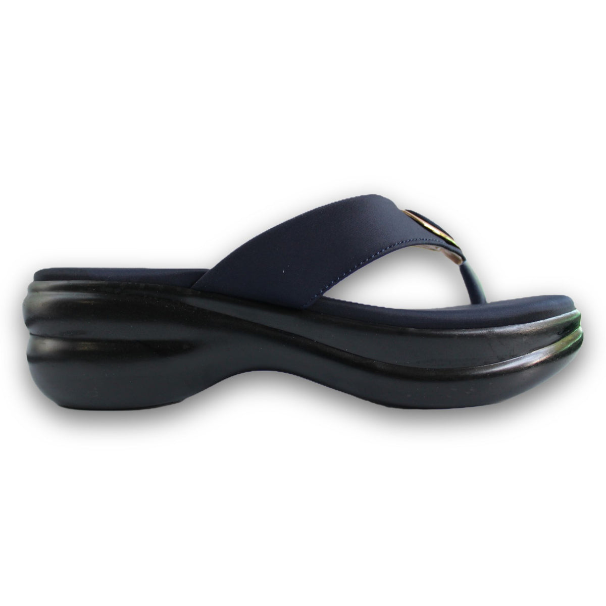 Teardrop Buckle Thong Wedge - MZ 0488