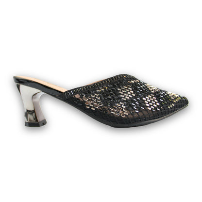 Textured Embellishment Heel - 2937