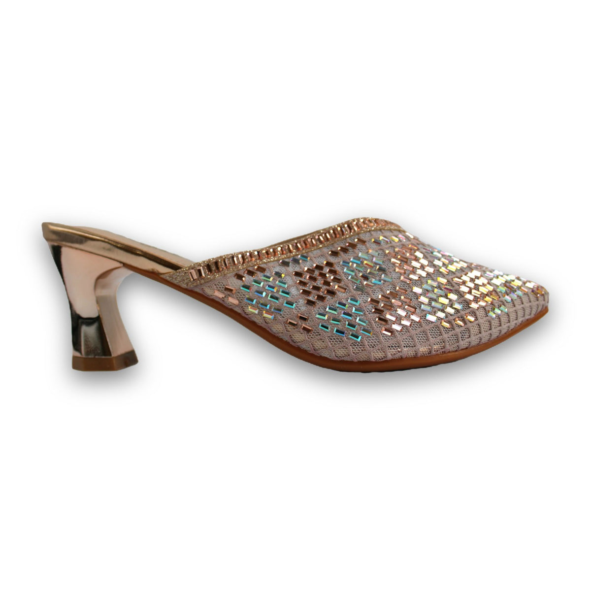 Textured Embellishment Heel - 2937