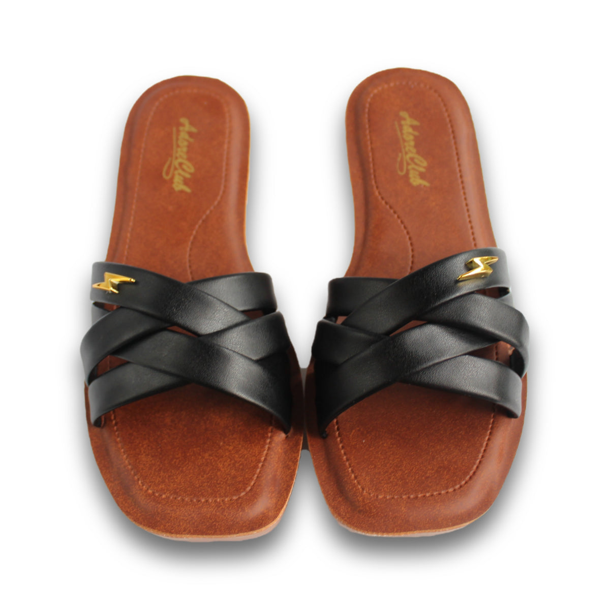 Woven Cross-Strap Slide (Kids) - N 8