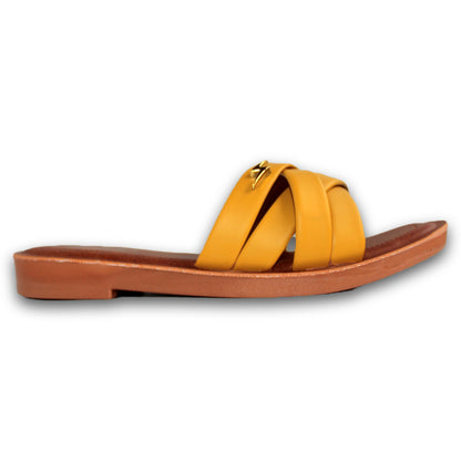Woven Cross-Strap Slide (Kids) - N 8