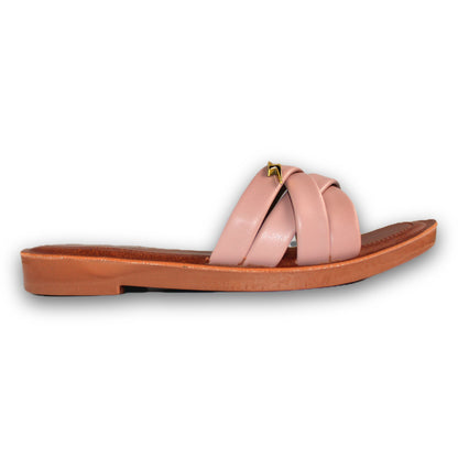 Woven Cross-Strap Slide (Kids) - N 8