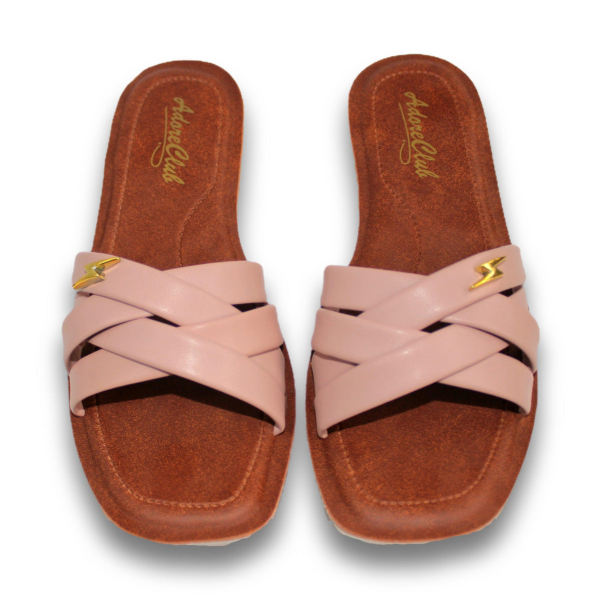 Woven Cross-Strap Slide (Kids) - N 8